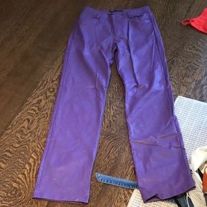 Zara purple leather pants